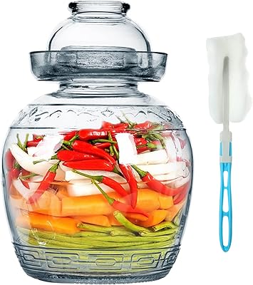Anjetan 1.5 l/2.5 l/4.5 l glass fermentation jar, large -capacity -sealed pickle, (at 1.5 l/52 oz).. Order today, receive in days — DIAYTAR Nigeria makes it possible.