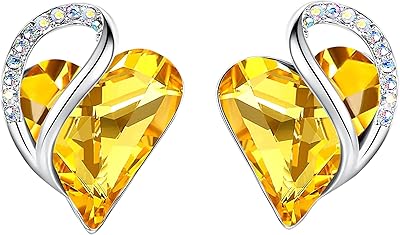 Early heart -shaped rod earrings with crystal birth stone for women, silver color, metallic crystal rhinestones, without precious stones.. DIAYTAR NIGERIA brings a world of products to your fingertips with affordable prices and quick delivery.