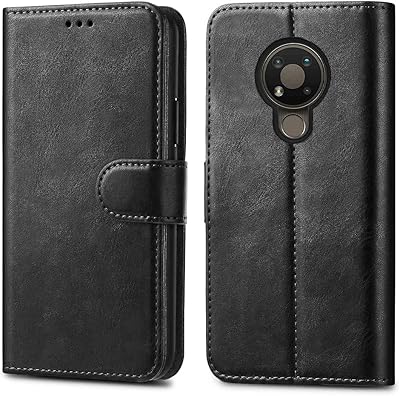 Nokia 3.4 (2020) case - Case in leather flap design high -end portfolio for nokia 3.4 [card holder] [magnetic closure].. DIAYTAR Nigeria: trusted by thousands for fast, reliable delivery.