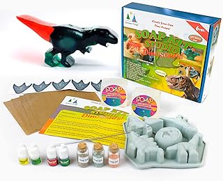 Greater ThingStm Studio Dinosaur Studio for Children - the funny way of washing! (Make your own soap, vibrant, fun and fragrant! 5 Dinosaurs included and much more inside!).. DIAYTAR NIGERIA delivers affordability and convenience to your doorstep within 8 days of purchase.