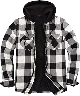 Sherpa lined flannel jacket for men with hood, checkered shirt jacket, entirely sherpa lining.. Fast delivery, fair prices, and full variety — only on DIAYTAR Nigeria.