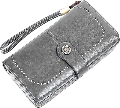 Synboss RFID blocking wallet for women, large capacity, higher quality PU leather wallet with card holder and organizer for women, gray, classic.. Experience the joy of discovery with DIAYTAR NIGERIA's vast catalog and nationwide affordable delivery.