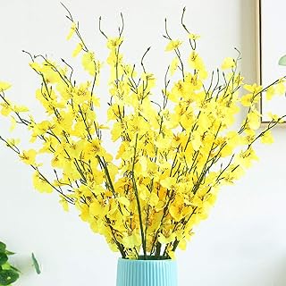 Winbo Dancing False orchid flowers, 10 rooms, wholesale to real touch for the decoration of the house, the wedding party (yellow).. DIAYTAR NIGERIA: Your affordable gateway to thousands of products delivered within a week.