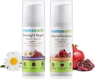 Mama Earth Day Cream Natural Bright 50 ml + Restorative Night Night Cream 50 ml.. DIAYTAR NIGERIA: Where smart shoppers find everything they need at prices they can afford.
