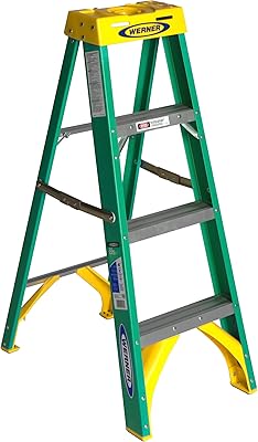 Fiberglass Werner scale with 4 steps.. DIAYTAR NIGERIA: Your trusted e-commerce partner with extensive product choices and affordable delivery.