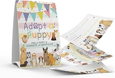1 puppy adoption banner and 10 puppy adoption certificates, adoption party, children's birthday party, classroom/004b parties.. Discover a new way to shop with DIAYTAR NIGERIA's comprehensive marketplace and quick delivery options.