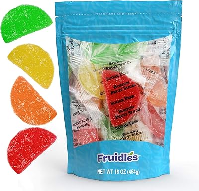 Original jelly fruit slices without sugar, candy, old-fashioned, vegan, gluten-free, kosher certified (half-book).. Shopping has never been easier — DIAYTAR Nigeria delivers it all in 5–8 days.
