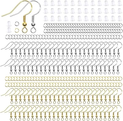 Hypoallergenic earrings hooks Manufacturing kit 600 pieces with hypoallergenic hooks in silver.. DIAYTAR NIGERIA delivers affordability and convenience to your doorstep within 8 days of purchase.