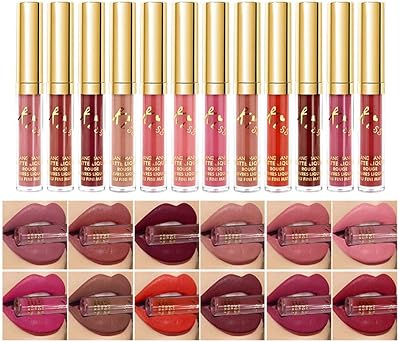 12 pieces/Mat velvet set liquid lipstick classical makeup long -lasting smooth -lasting soft duration reach full color shiny lips for women gifts.. DIAYTAR NIGERIA: Where every purchase is affordable and delivery is always within a week.