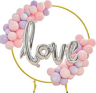Support of 2m round background canvas for metal ballo -arc decoration, round ball arc frame for wedding festival, birthday party, prenatal party, garden, interior and exterior decoration (gold).. Shop with intention at DIAYTAR NIGERIA, offering thousands of products delivered nationwide in days.
