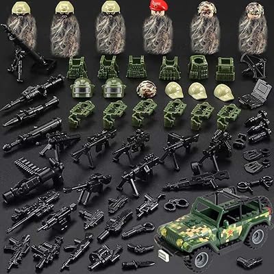 Anhana military construction blocks, children's toy, car with 6 military figurines, soldiers of the military team of the Second World War, construction kit for boys with 2 styles.. No more overpriced stores — DIAYTAR Nigeria brings the best to your door.