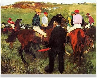 Edgar Degas Print-Artiste famous Painting Print On Canvas (Longchamp Race Horses) Artism-to-Toi Art Art Photos For Salon Decor 50x70cm (20x28in) Without Cadre.. DIAYTAR NIGERIA combines affordability, variety, and convenience with nationwide delivery services.