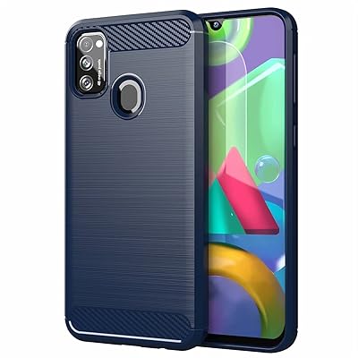Samsung Galaxy M21 shell, ultra -fine brushed carbon fiber motif in flexible anti -fall tpu - blue rubber - blue.. Experience hassle-free shopping with DIAYTAR NIGERIA's user-friendly platform and prompt delivery service.