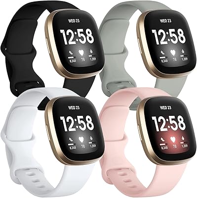 Getino bracelets compatible with Fitbit Sense and Fitbit Versa 3, Classic Soft Sports Bracelet, Waterproof and Durable, Replacement Bracelets Adjustable for Women and Men, Size L S.. DIAYTAR NIGERIA makes quality accessible with low prices and reliable 5-8 day nationwide delivery.