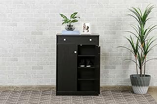 Pan Emirates Onda shoe shelf, L61 x L39 x H88, black.. DIAYTAR NIGERIA: Where convenience meets affordability with delivery across Nigeria in under 8 days.