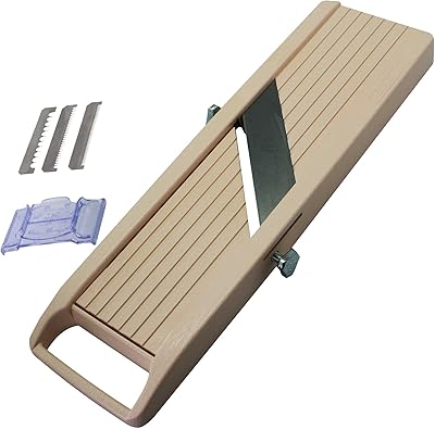 Benrainer portable Japanese mandolin with three interchangeable stainless steel blades - ivory, fruits and vegetable slices, stainless steel, broken white.. Nigeria's e-commerce leader delivers unmatched variety and value to your doorstep in just 5-8 days.