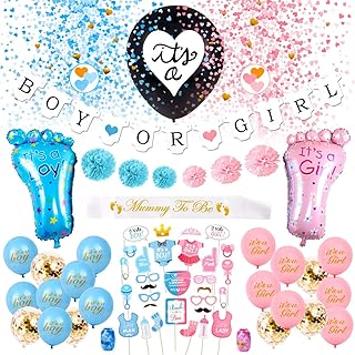 Kit of party supplies to reveal the genre - 65 pieces of decorations to reveal the genre | Balloon banner to reveal the kind of 36 "| Aluminum balloons | 2B mummy belt/accessories to reveal the genre.. Nigeria's fastest-growing e-commerce site offers unbeatable prices and delivery within 8 days.