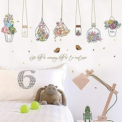 Wall stickers basket of cartoon roses for PVC interior decoration that you can stick yourself, adapted to children's rooms, stickers to decorate the bedrooms and walls of children.. DIAYTAR NIGERIA: Nigeria's answer to affordable online shopping with reliable 5-8 day delivery guarantee.