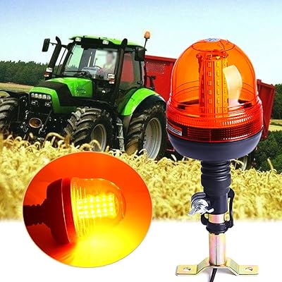 Vgetting Gyrophare Rotary Amber at 60 LED, Flexible Stroboscopic Light with tractor socket, Emergency warning indicator for lift, truck, tractor, all-terrain vehicle.. DIAYTAR NIGERIA brings the marketplace to your screen with affordable products delivered in 5-8 days.