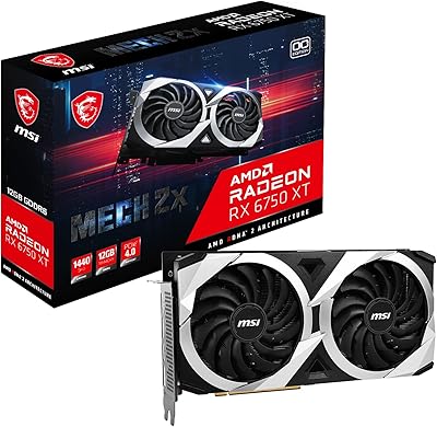 MSI RADEON RX 6750 XT MECH 2X 12G OC - 12 GB GDDR6, 2618 MHZ, PCI Express 4, 192 bits, 3x DP V 1.4A, HDMI 2.1 (supports 4K and 8K).. Discover endless possibilities with DIAYTAR NIGERIA's extensive product range and affordable shipping.