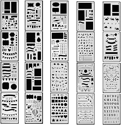 Set of paint stencils for children 7 days pie for newspaper/agenda/scrapbooking, set of 20 pieces (4 x 7 inches).. A world of products at your fingertips — thanks to DIAYTAR Nigeria.
