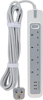 RAFID POWER PURCHING OUR CABLE with 3 USB ports 5 meters.. One platform, endless products — welcome to DIAYTAR Nigeria.