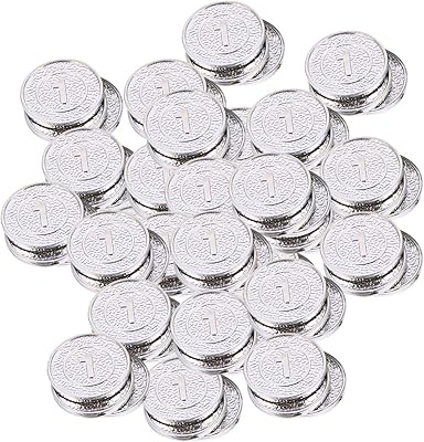 200 plastic silver pieces package false tokens.. DIAYTAR NIGERIA: Your trusted marketplace that combines variety, affordability and reliable shipping.