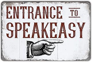 Zypeng Vintage Metal Panel for Speakeasy entrance, decoration to speak easily, Gatsby the magnificent gates, rustic rustic farm of the 1920s and 1920s, Mugshot wall art 8 x 12 inch.. DIAYTAR NIGERIA connects your desires with reality through our affordable e-commerce platform and quick delivery.