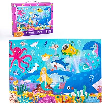 Milike Ocean World Puzzle Puzzle Gift Box - 3 to 6 years old, educational, colorful, parent -child interaction, 100 pieces.. DIAYTAR NIGERIA brings the marketplace to your home with budget-friendly prices and nationwide delivery.