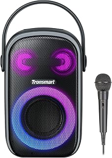 Bluetooth speaker Tronsmart Halo 110 with light, 60 W portable speakers with bass box, microphone, outdoor party, equalizer via application, wireless stereo coupling, 18-hour autonomy, auxiliary disc/USB/SD card.. DIAYTAR NIGERIA: Where every search yields affordable results delivered promptly to your door.
