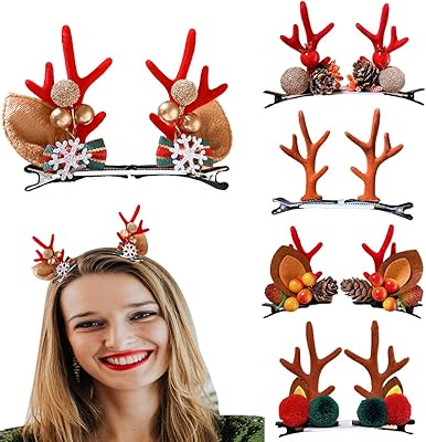 REDHK 5 pairs of Christmas reindeer hair pins, Santa Santa Claus hair clips, Christmas tree hair accessories for women and girls, Christmas party.. Shop from our extensive catalog at DIAYTAR NIGERIA and enjoy doorstep delivery in just 5-8 days.