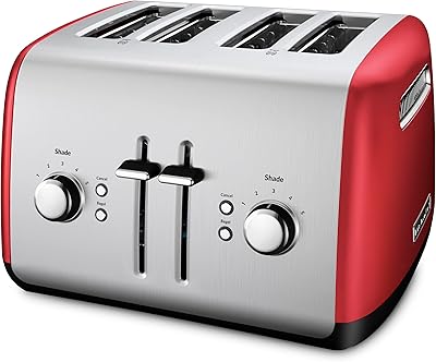 Kitchen toaster Kmt4115er with imperial red manual lifting lever.. Shop anytime, receive on time — only with DIAYTAR Nigeria.