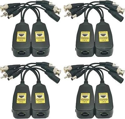 4 pairs of HD video balloon connectors for data transmission and audio.. DIAYTAR Nigeria — the online store where variety meets value.
