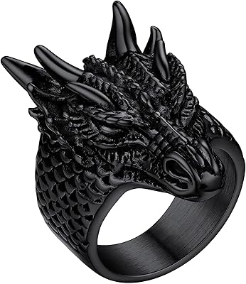 Faithheart Evil Dragon Rings For Men Women in Stainless Stainless Steel/Gold Plated 18 Carats Nordic Mythology with Delicate gift packaging.. Navigate through thousands of products at pocket-friendly prices with DIAYTAR NIGERIA's easy-to-use platform.
