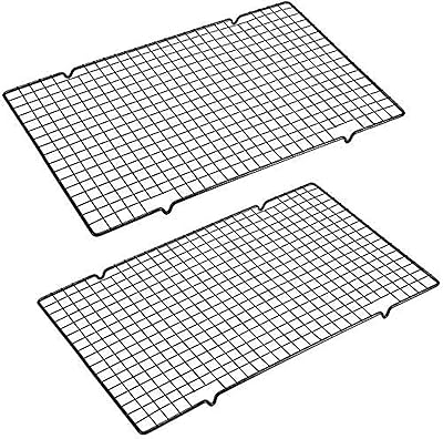 Set of 2 stainless steel cooling grids, 16 "x 10", set of 2 metal grids going in the oven, suitable for mini-plaques, perfect for cooling and cooking, black, 2092 27-1TO3.. DIAYTAR NIGERIA: Where quality meets affordability, with thousands of products delivered in less than 8 days.
