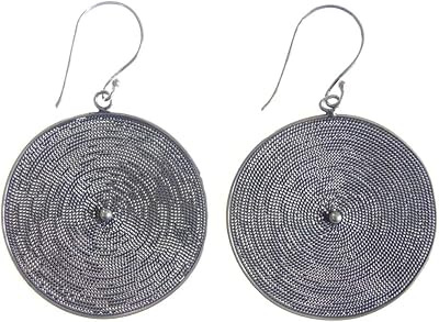 Pendant earrings in Sterling 925 silver for women, handmade with a unique modern design, gift jewelry by a craftsman, hanging silver silver in sterling silver.. Get more, save more — only on DIAYTAR Nigeria.