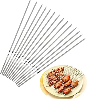 Set of 16 -inch U home stainless steel barbecue skewers, set of 20 reusable flat metal barbecue skewers.. Shop smart with DIAYTAR NIGERIA, offering a vast product range delivered to your doorstep within a week.