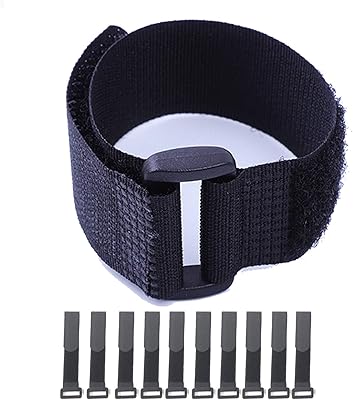 Package of 10 velcro-slimming velcro cable straps in black self-adhesive nylon with loop, adjustable and reusable attachment straps, 1x16 "(1x16" wire organizer).. DIAYTAR NIGERIA: Your trusted partner for affordable online shopping with reliable delivery timeframes.