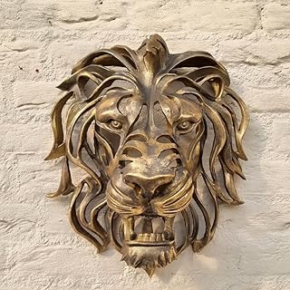Lion Mural Sculpture Art Sculpture Head of Golden Lion 3D Gift.. Your one-click solution to affordable shopping, DIAYTAR NIGERIA delivers quality products nationwide.
