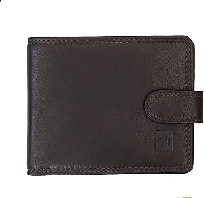 Luxury portfolio with two flaps in Soft Leather - RFID Blocking for Men | Zipped external currency pocket, brown, 11 x 9 cm, two -part.. DIAYTAR NIGERIA delivers on our promise of variety, affordability, and prompt nationwide service.