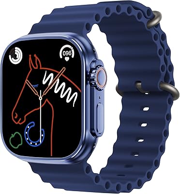 Ultra Intelligent Glasology watch | 49 mm screen | Bluetooth calls | heart rate | IP67 water resistant | Ultra long battery life | Compatible with Android and iOS | Sports watch for men and women (blue).. Thousands of items at your fingertips — DIAYTAR Nigeria makes it happen.