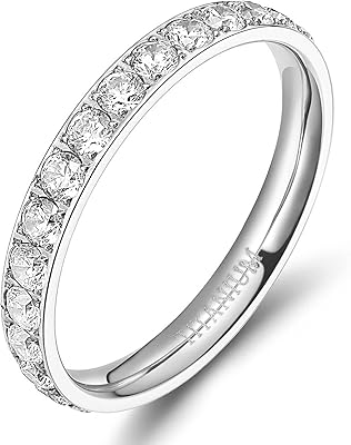 3mmmal titanium engagement ring for women with cubic zirconia is suitable for a birthday.. Nigeria shops with DIAYTAR — wide selection, fast shipping, and great value.