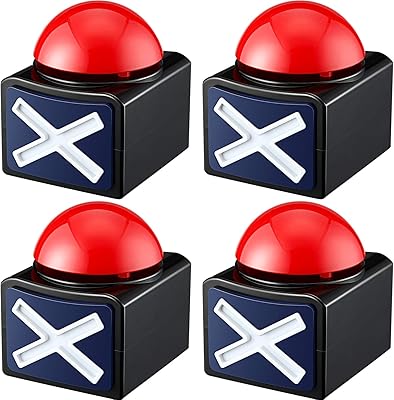 4 gaming response buttons, sound alarm pimples with sound and light, button for the response of party games for adolescent adolescents boys girls.. DIAYTAR NIGERIA: Where affordability and variety meet with convenient delivery within 8 days.