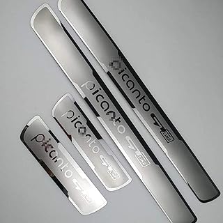4 pieces car covering car cover in stainless steel for kia picanto gt line 2015-2020 Welcome strip of pedal covering barrier bar accessories self-adhesive style.. DIAYTAR NIGERIA: Where every shopping need is met with affordable prices and timely delivery.