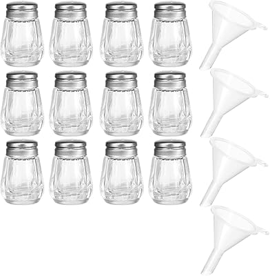 Pepper, pack of 12 salt salt and large pepper with funnel, mini salt salt and pepper in transparent glass with stainless steel lids for wedding and party table.. Discover why thousands choose DIAYTAR NIGERIA for affordable products delivered in less than a week.