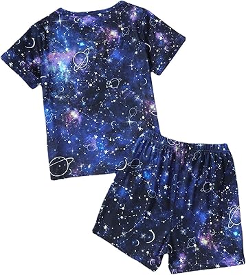 Children's unisex pajama set made up of a short-sleeved top and a tie-dye pajama shorts for boys and girls.. DIAYTAR NIGERIA: Your partner in affordable online shopping with dependable delivery within 8 days.