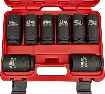 NIKO 02460A Sievage set for deep screwdrivers, size 3/4 ", 8 pieces, assortment jumbo | metric sizes (26 to 38 mm) | Vanadium chrome steel.. Elevate your shopping experience with DIAYTAR NIGERIA's vast catalog and budget-friendly options.