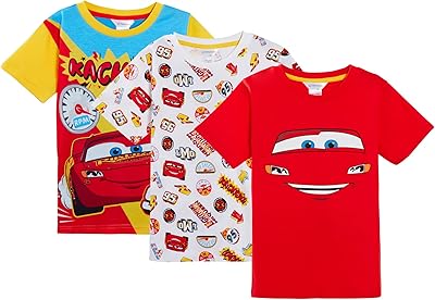 Set of 3 Disney Cars t-shirts Lightning McQueen for boy, summer shorts.. From big brands to everyday basics — DIAYTAR Nigeria has you covered.