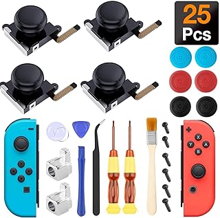 Replaceable joy-con controllers, (4 parts) spare parts for analog controller for nintendo switch