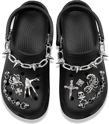 Gothic shoes decoration, punk rivets, shoe charms, emo accessories, y2k shoes for women and men, diy hooves, sandal chains for shoe decoration.. Discover a world of choices with DIAYTAR NIGERIA's extensive marketplace and prompt shipping service.